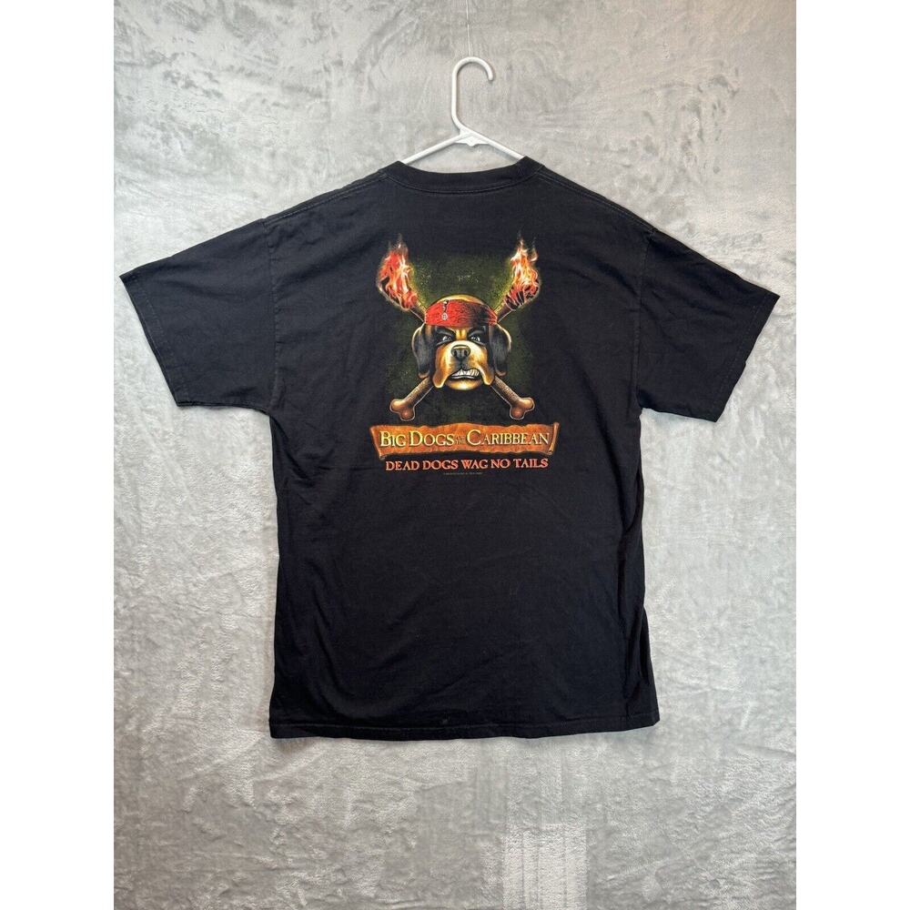 Big Dog Shirt Adult Large Black Pirates Of The Caribbean Parody Pirate Y2K